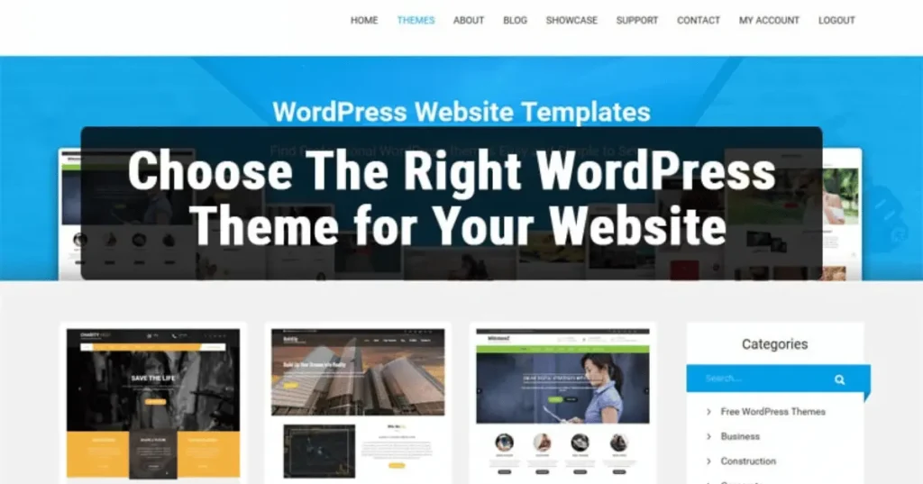 Choose the right wordpress theme for your website